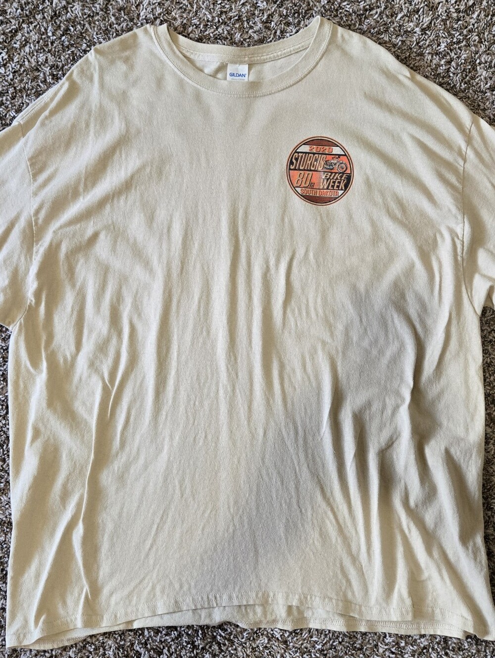 Sturgis 2020 Black Hills Bike Rally 80th Anniversary Event Men's T-Shirt (3XL)